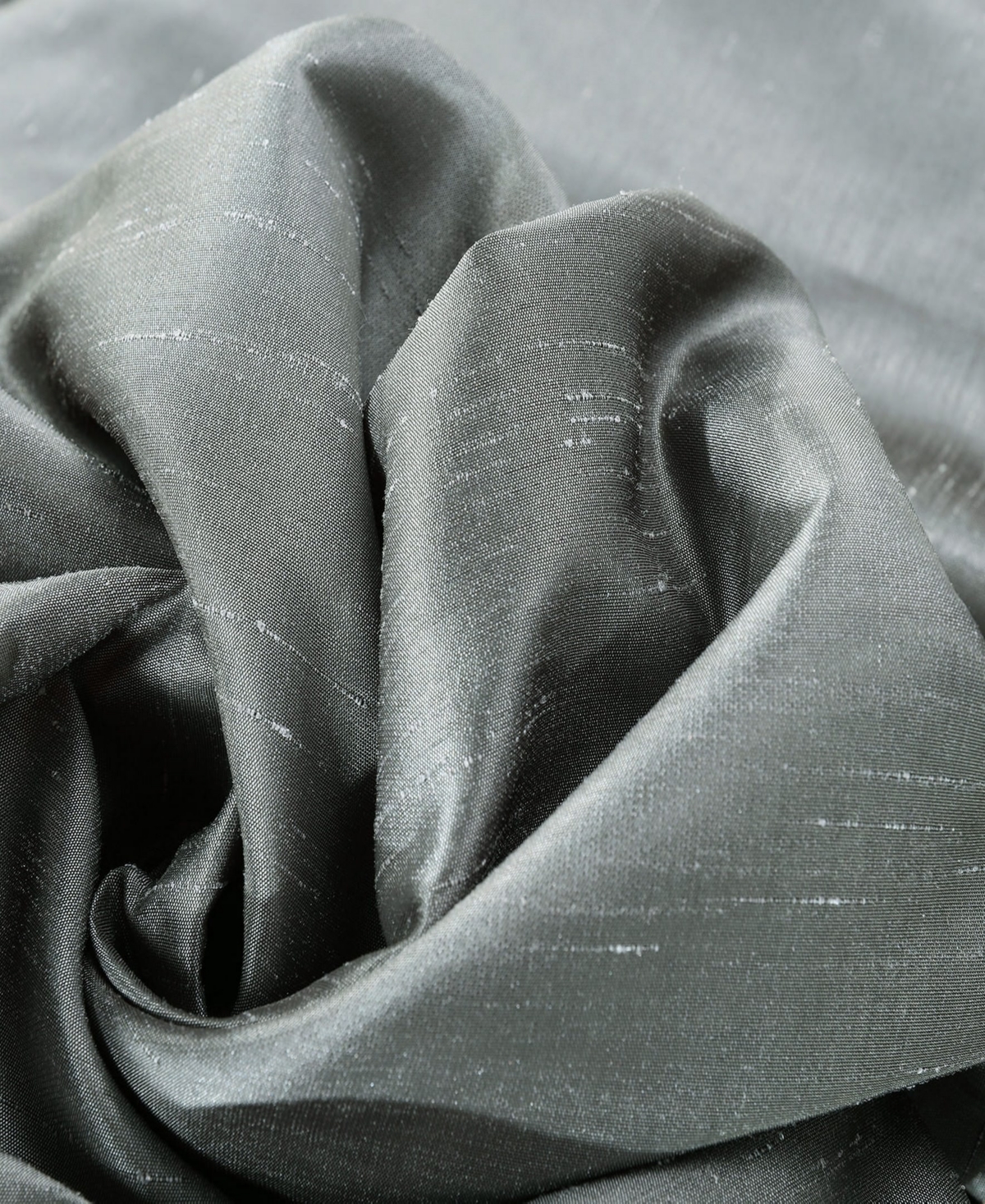 Half Price Drapes Storm Grey Vintage Textured Faux Dupioni Silk Blackout Curtain In Grey