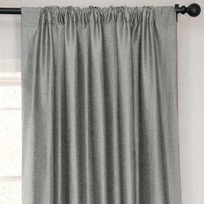 Vintage Textured Faux Dupioni Silk Blackout Curtain