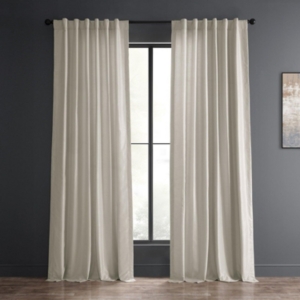 Exclusive Fabrics & Furnishings Ice Vintage Textured Faux Dupioni Silk Curtain In Lt Pastel