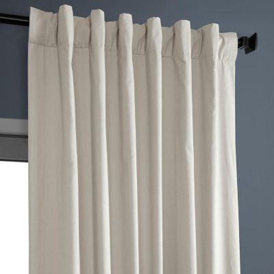 Hazelwood Beige Solid Cotton Hotel Blackout Curtain