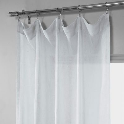 Textured Faux Linen Sheer Curtain