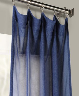 Textured Faux Linen Sheer Curtain