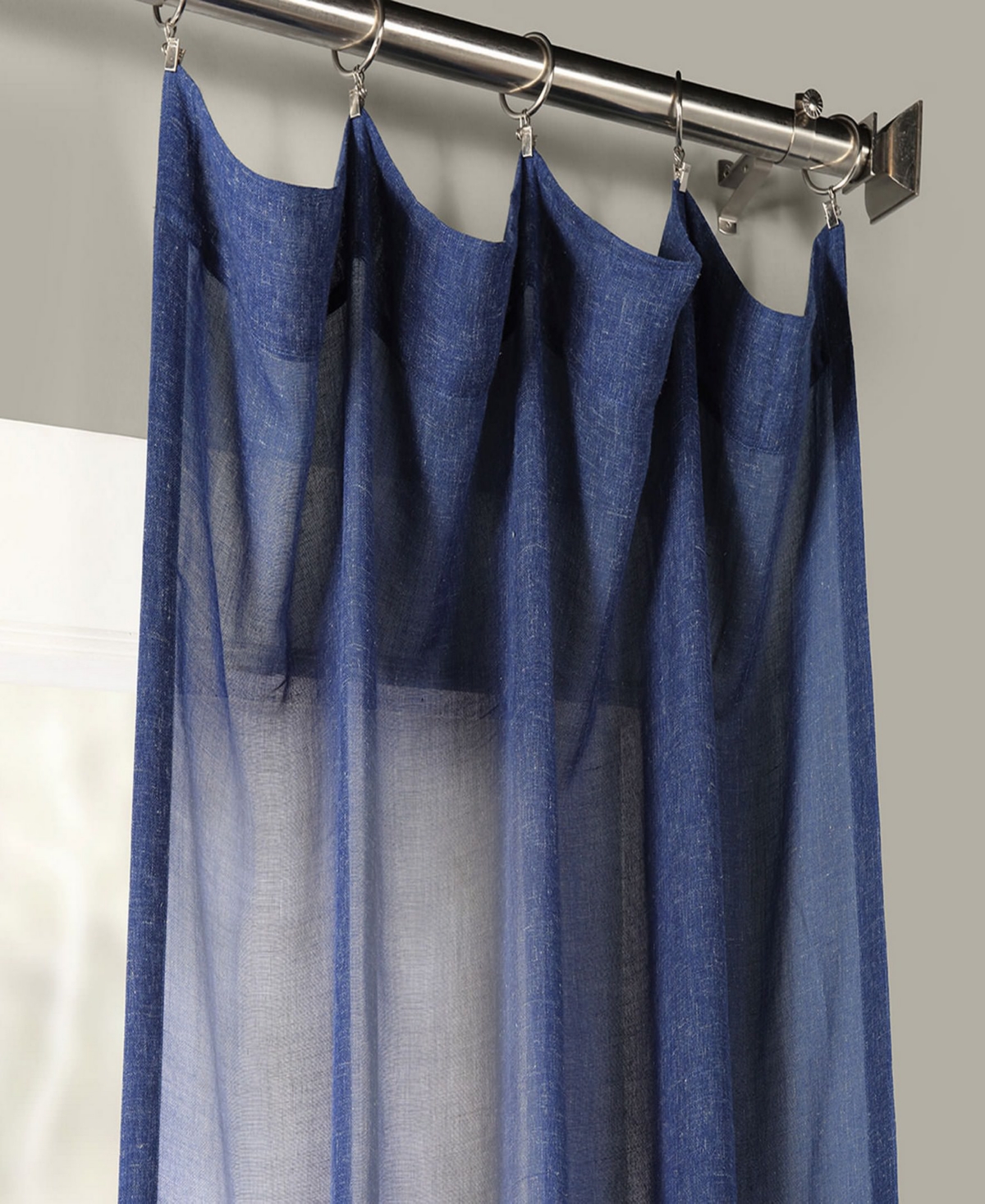 Half Price Drapes Textured Faux Linen Sheer Curtain