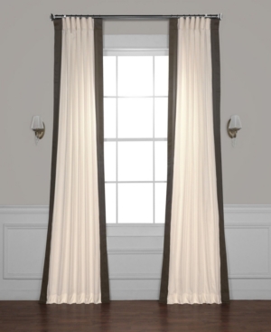 Exclusive Fabrics & Furnishings Vertical Color Block Panama 50" X 108" Curtain Panel In Lt Brown