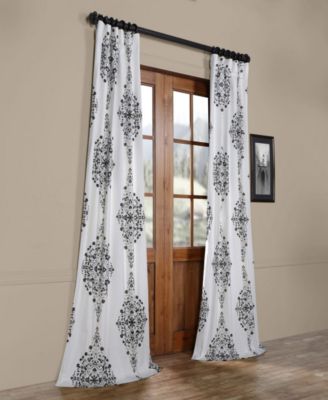 Emblem Printed Cotton Room Darkening Curtain