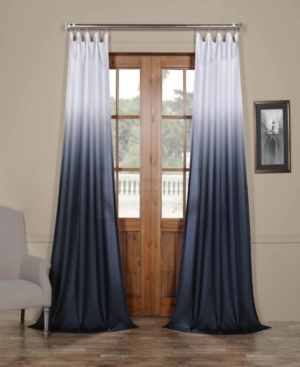 Exclusive Fabrics & Furnishings Ombre Semi-sheer Panel, 50" X 96" In Blue