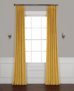 Exclusive Fabrics & Furnishings Heritage Plush Velvet Panel, 50" X 96" In Gold