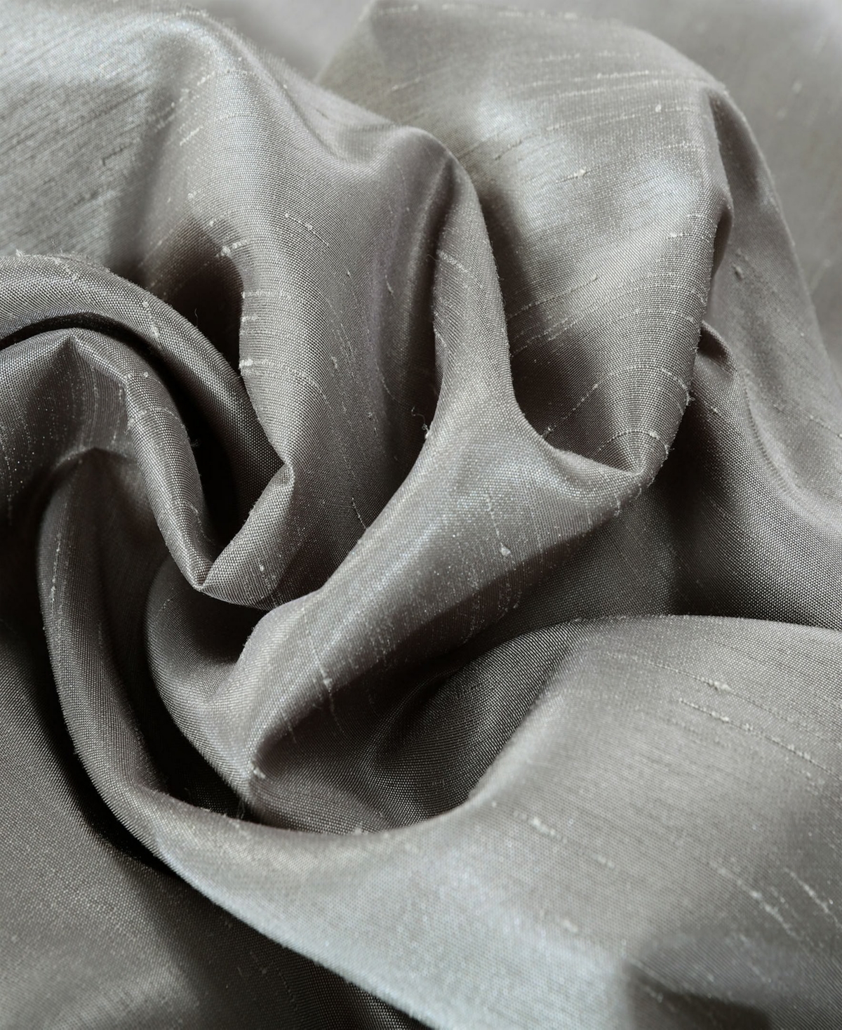Half Price Drapes Silver Vintage Textured Faux Dupioni Silk Curtain In Grey