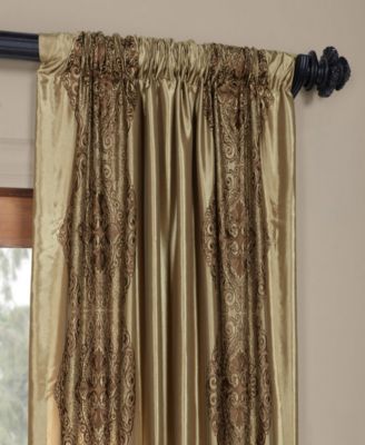 Exclusive Fabrics & Furnishings Chai Embroidered 50" X 96" Curtain ...