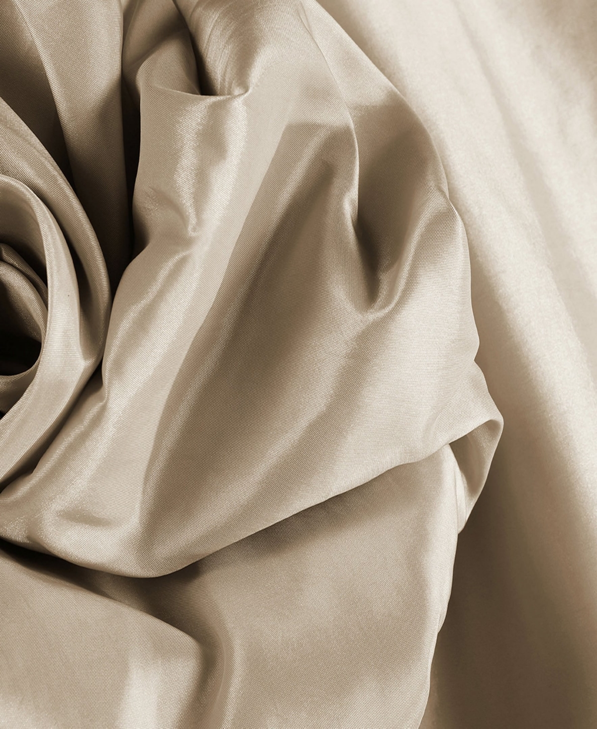 Half Price Drapes Antique Beige Faux Silk Taffeta Blackout Curtain In Beige,tan