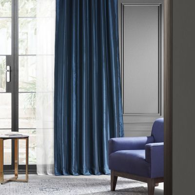 Faux Silk Taffeta Blackout Curtain