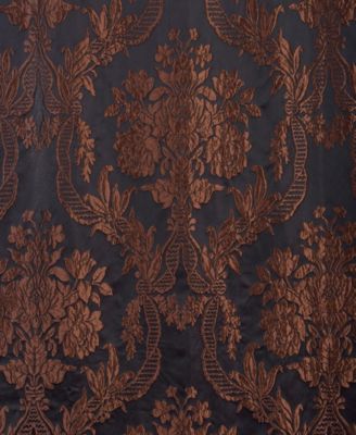 Damask Faux Silk Jacquard Room Darkening Curtain