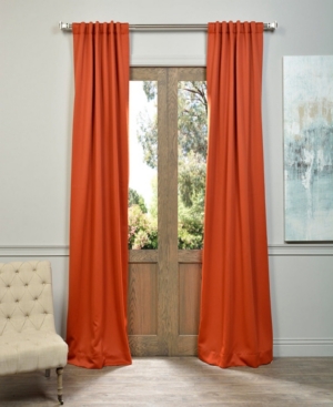 Exclusive Fabrics & Furnishings Blackout Curtain Panel, 50" X 120" In Dark Orang