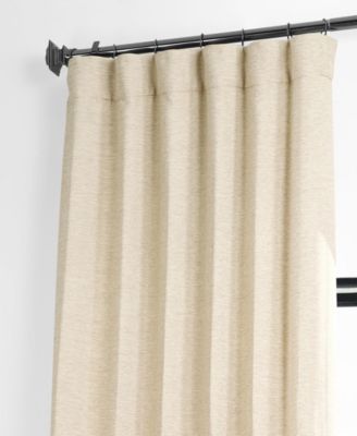 Bellino Textured Faux Linen Room Darkening Curtains For Bedroom & Living Room Curtains(1 Panel), 50W X 63L