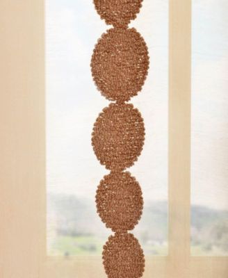 Embroidered Striped Sheer Curtain