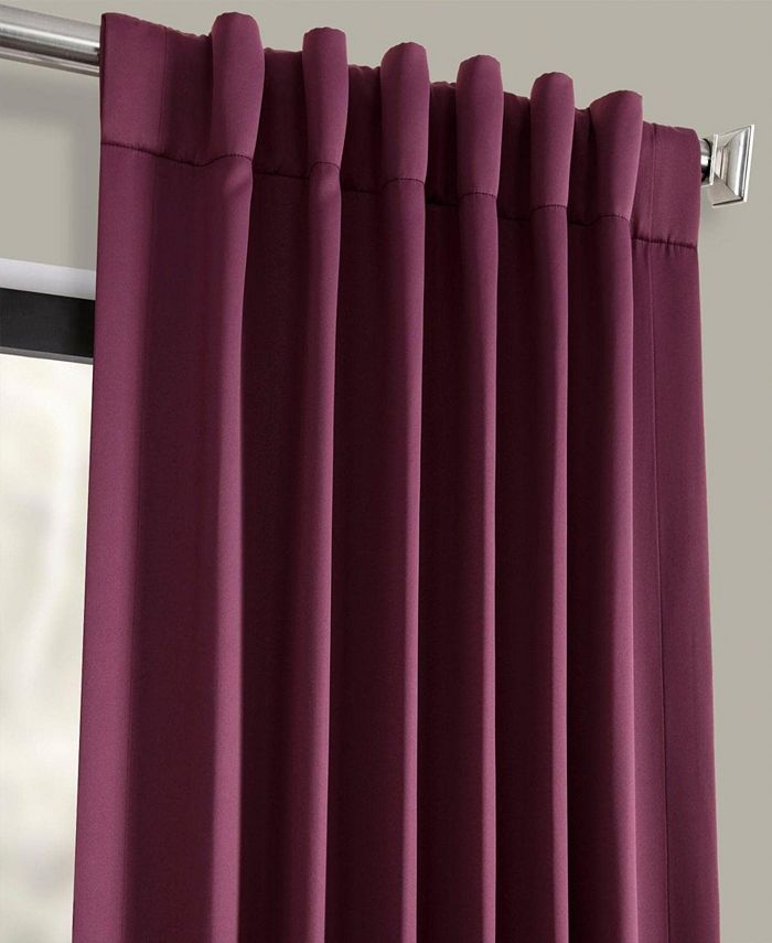 Exclusive Fabrics & Furnishings Blackout 50" x 63" Curtain Panel Macy's