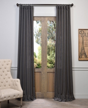 Exclusive Fabrics & Furnishings Heavy Curtain Panel, 50" X 84" In Dark Grey