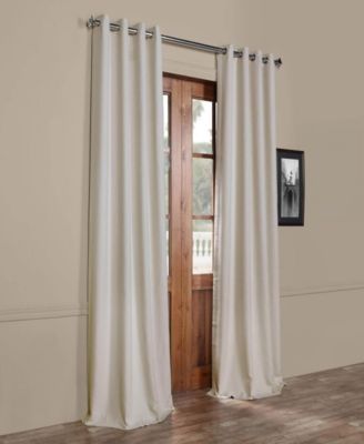 Grommet Bellino Textured Faux Linen Room Darkening Curtains For Bedroom & Living Room Curtains(1 Panel), 50W X 108L