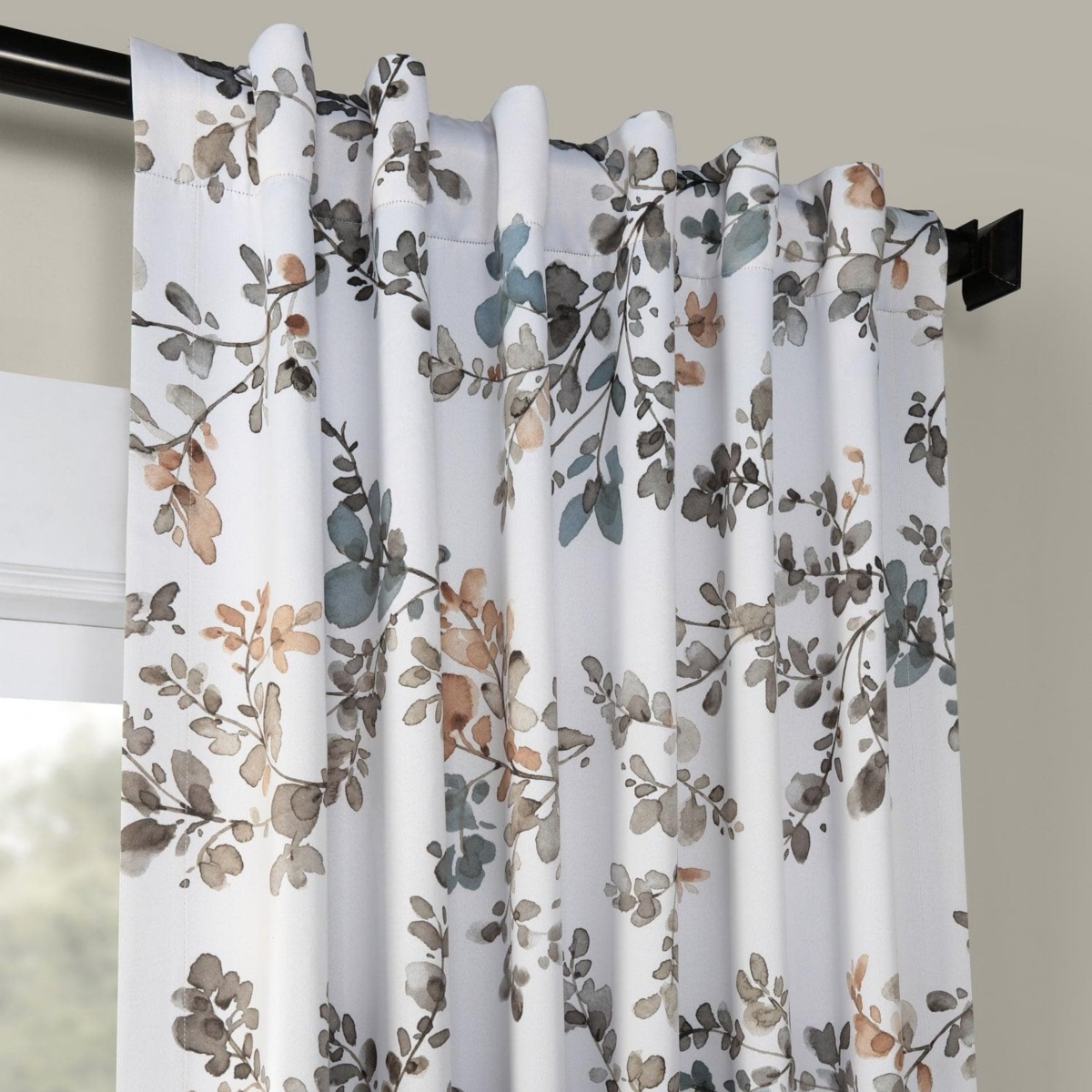 Half Price Drapes Antique Floral Room Darkening Curtain