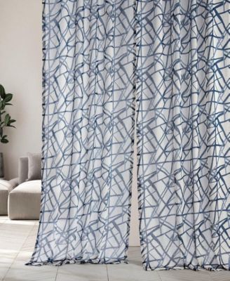 Abstract Printed Sheer Curtain