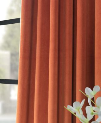 Burnt Pumpkin Signature Velvet Blackout Curtain