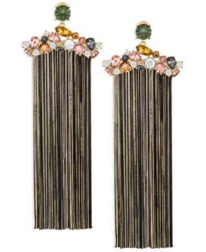 image of Zaxie Gilded Desire Cluster Stone Fringe Earrings