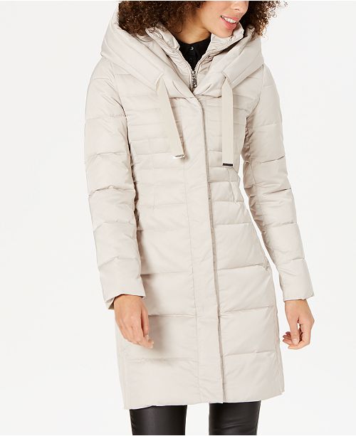 Tahari Pillow Collar Hooded Down Puffer Coat Reviews Coats