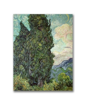 Trademark Global Vincent Van Gogh 'cypresses,1889' Canvas Art In Multi