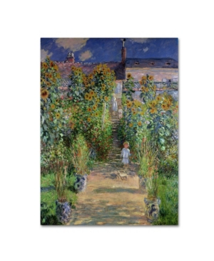 Trademark Global Claude Monet 'the Artist's Garden At Vetheuil' Canvas Art In Multi