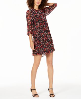 calvin klein floral shift dress