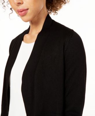 Calvin Klein Cropped Open-Front Cardigan - Macy's