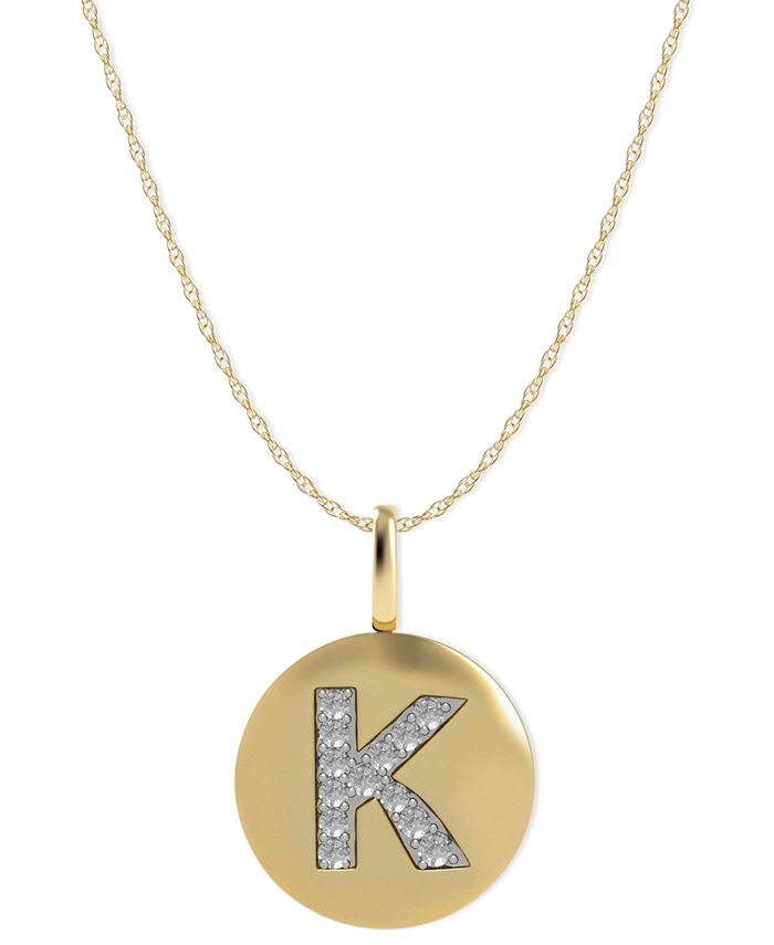 Letter A Necklace in 14k Gold