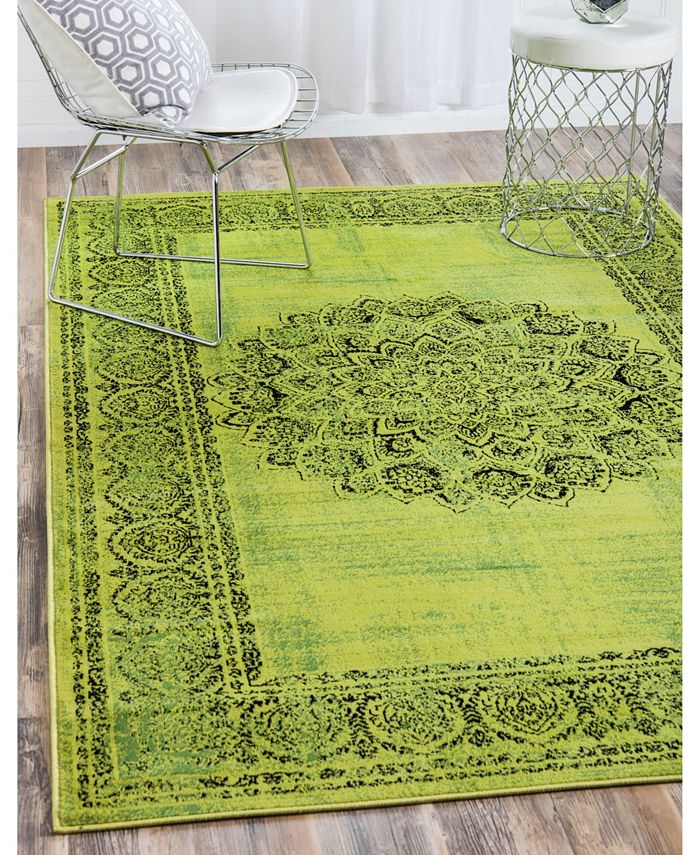 Bayshore Home Linport Lin5 Sage Green 4' x 6' Area Rug Macy's