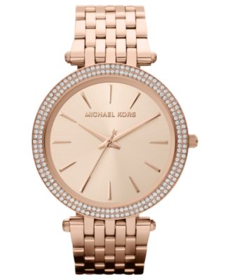 kors rose gold watch