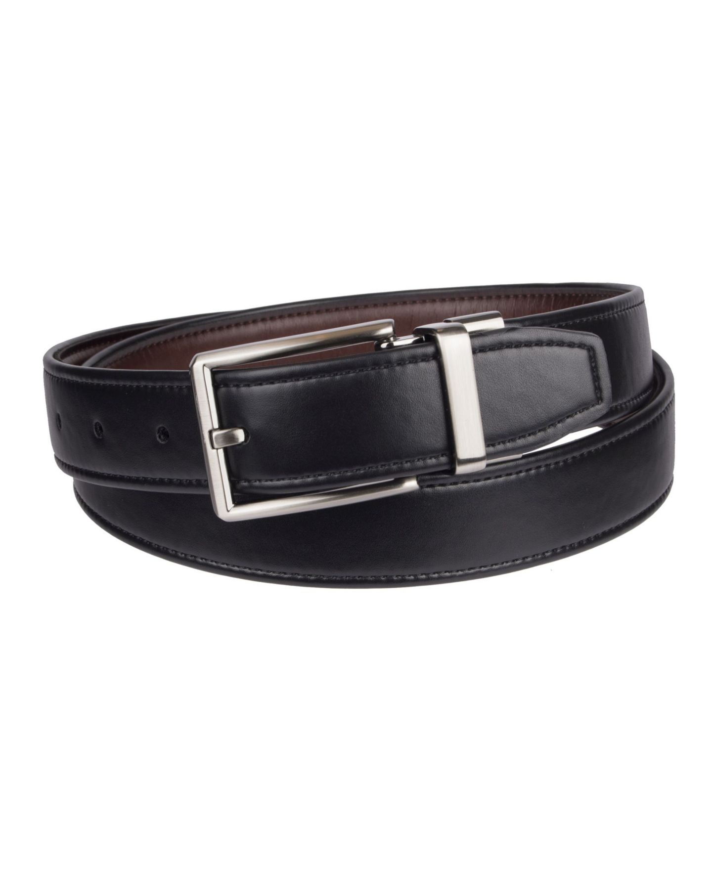 Мужской ремень Dockers Stretch Dress Belt, цвет: Чёрный / Коньячный — фото 1