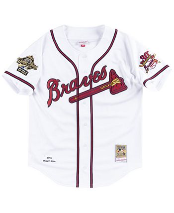 Braves Chipper Jones Signature T-Shirt from Homage. | Red | Vintage Apparel from Homage.