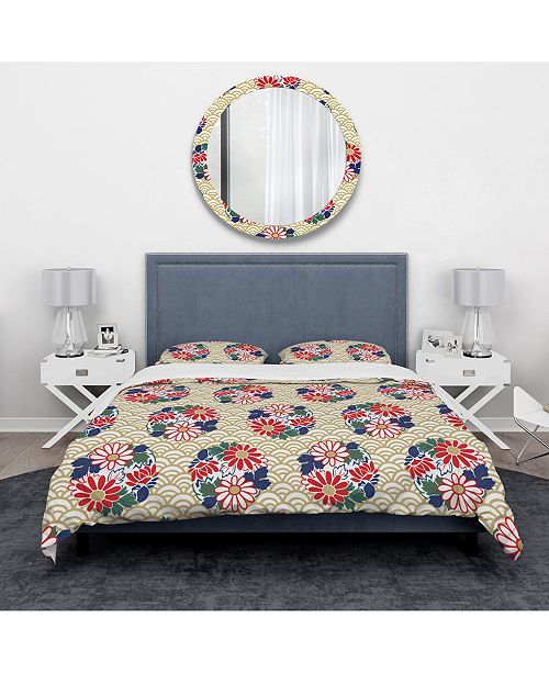 Design Art Designart Japanese Floral Pattern Oriental Duvet