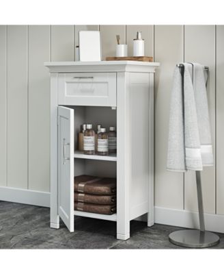 RiverRidge Home Madison 15.75 in. W x 11.8 in. D x 67 in. H Linen Tower Single Door Tall Bathroom Cabinet Storage Organizer in White 06-108 - The Home Depot