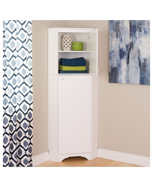 Prepac Elite Tall 2Door Corner Storage & Reviews Furniture Macy's