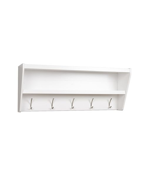 Prepac Floating Entryway Shelf Coat Rack Reviews Furniture