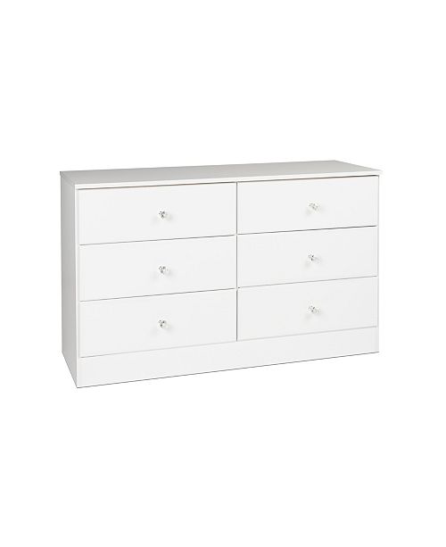Prepac Astrid 6 Drawer Dresser With Acrylic Knobs Reviews