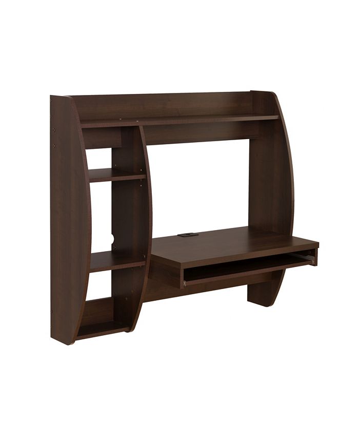 Prepac Floating Desk with Storage and Keyboard Tray Macy's