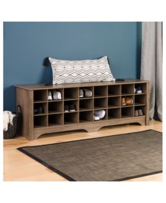 Prepac 24 Pair Shoe Storage Cubby Bench - Macy's