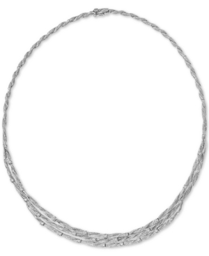 image of D-Oro by Effy Diamond Embellished Necklace (1-5/8 ct. t.w.) in 14k White Gold