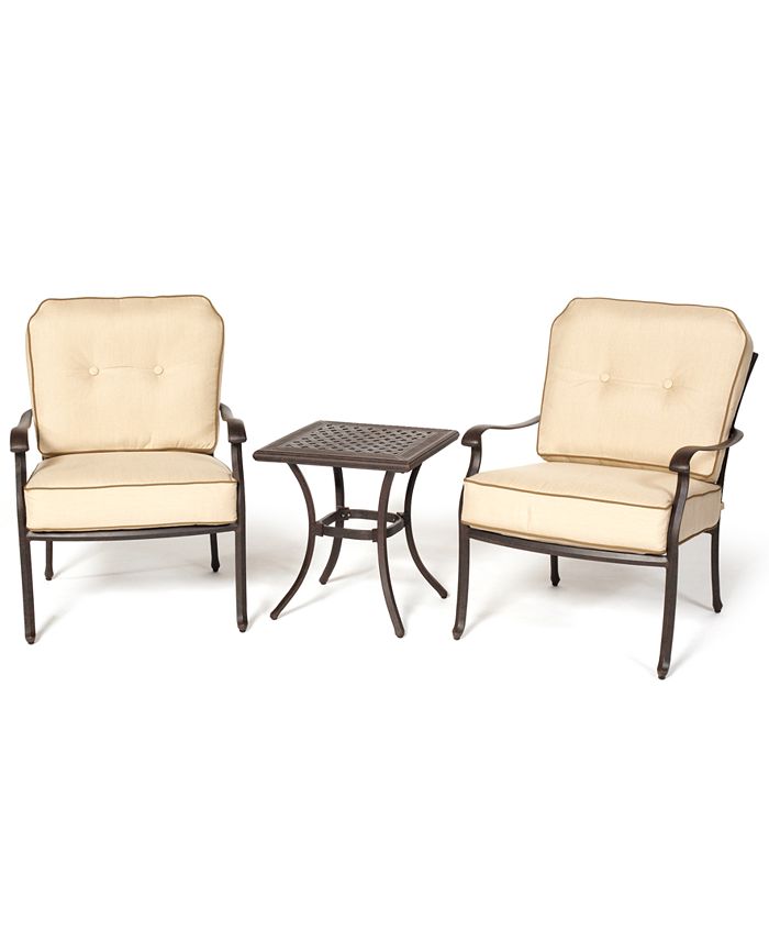 Furniture Bellingham Outdoor Cast Aluminum 3Pc. Seating Set (2 Club