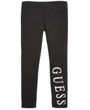 Shop Guess Big Girls Logo Leggings In Black