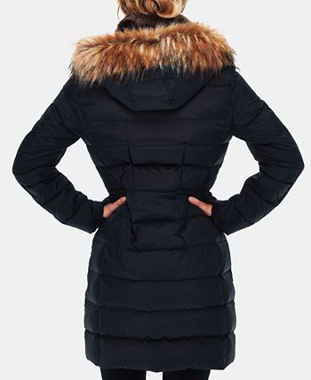 S13 matte uptown faux fur 2025 trim hooded coat