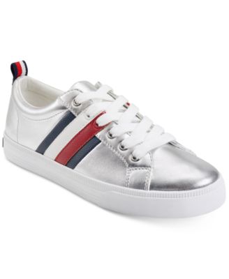 tommy hilfiger silver sneakers