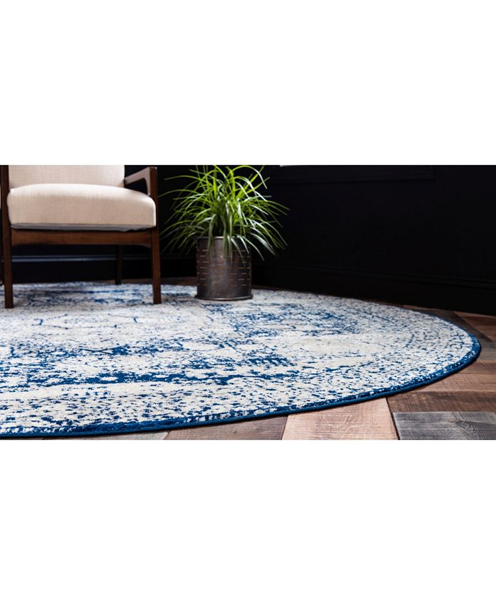 Bayshore Home Mobley Mob2 Blue 5' x 5' Round Area Rug & Reviews Rugs
