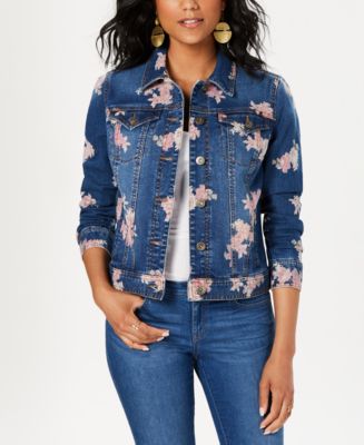 Style Co Floral Jean Jacket, Created for Macy's Macy's